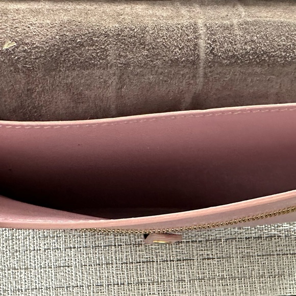 Celine - LARGE STRAP WALLET IN GRAINED CALFSKIN GREY/PINK -Great Condition w/Box - Picture 8 of 16